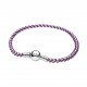 BRACCIALE INTRECCIO TESSUTO VIOLA