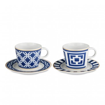 SET 2 TAZZINE CAFFE PORCELLANA - INFINITY