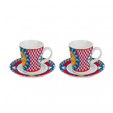 SOLE MIO SET 2 TAZZINE CAFFE' PORCELLANA