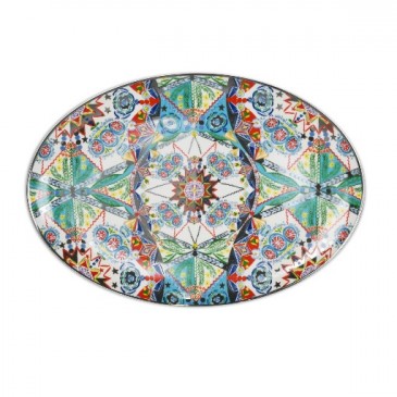 PIATTO DA PORTATA OVALE 35,2X25,2 - COSY XMAS PLATINO