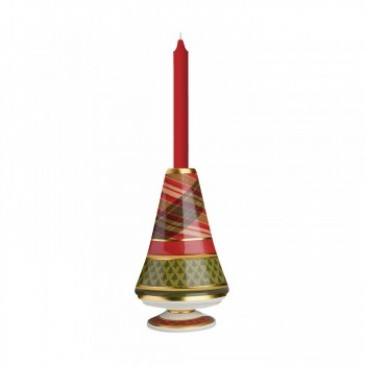 XMAS PORTACANDELA MEDIUM TARTAN