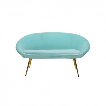 SOFA TIFFANY VELLUTO C/ZAMPE ORO METAL