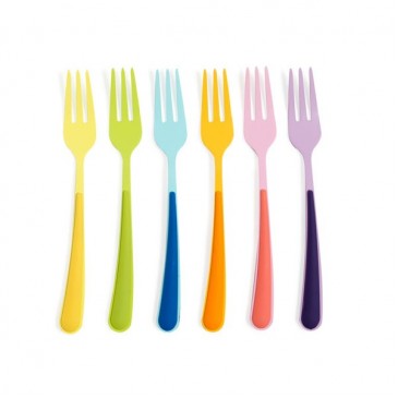 FORCHETTINE DESSER X6 COLORI ASS.
