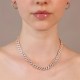 CURB LINK WITH CZ RAINBOW NECKLACE CURB LINK WITH CZ RAINBOW NECKLACE