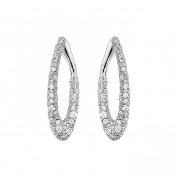 EARRINGS WHITE PAVE
