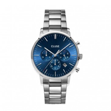 Aravis Chrono 3-Link Silver Dark Blue u