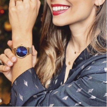 Minuit Mesh, Gold, Blue   Fumu/gold