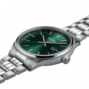 ANTHEOR WATCH STEEL GREEN SILVER