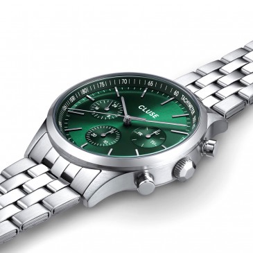 ANTHEOR MULTI WATCH STEEL GREEN SILVER