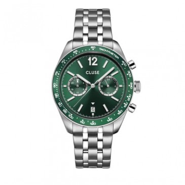 ARAVIS DUAL TIMER STEEL GREEN SILVER