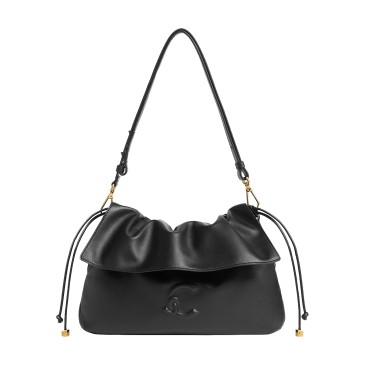HANDBAG SUEDE LEATHER NOIR