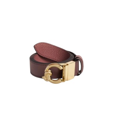 BELT GRAINED H 3 PLATINUM BERRY/WINT ROSE