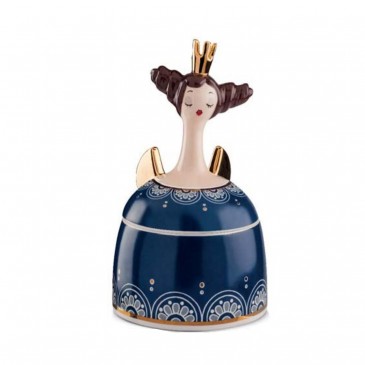 CONTENITORE LE PUPAZZE REGINE BLU 12X20