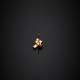 CHIARA FERRAGNI ORECCHINI A LOBO GOLD CROCI WHITE PENDANT