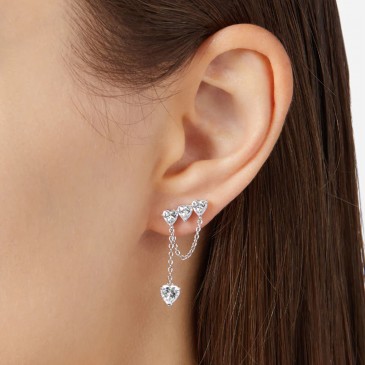 CHIARA FERRAGNI ORECCHINI CUORI SILVER