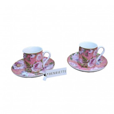 SET 2 TAZZE CAFFE ROSE