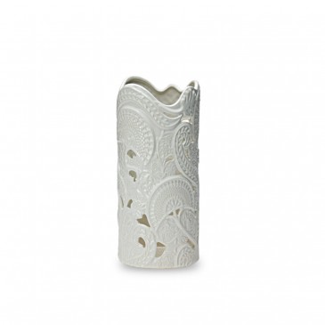LOTUS VASO CILINDRICO BIANCO H 30