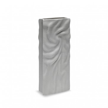 FLUSSI VASO INCRESPATO BIANCO CM 18X44