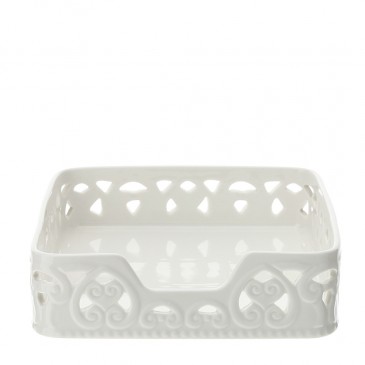 PORTATOVAGLIOLI PORC TRAF 20X20X6CM