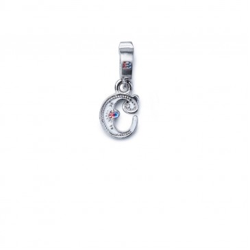 Mini Charm Lettera C argento