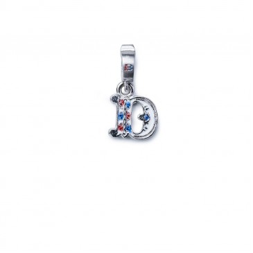 Mini Charm Lettera D argento