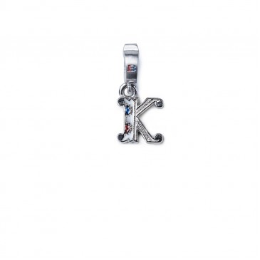 Mini Charm lettera K argento 