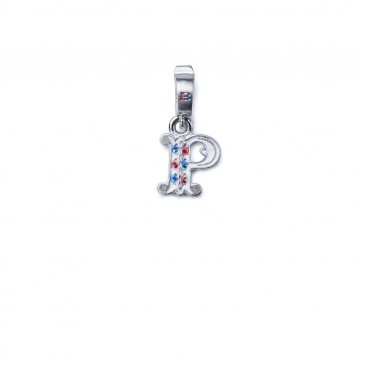 Mini Charm lettera P argento