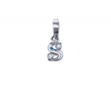 Mini Charm lettera S argento