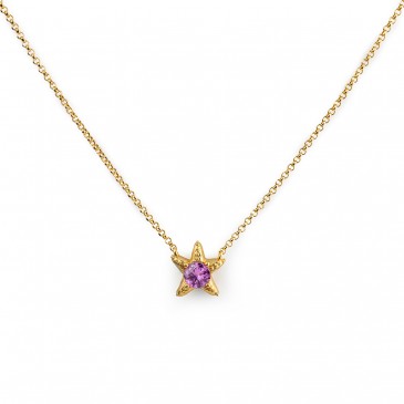 COLLANA STELLA PINK2 DR ARG  TIT  925%