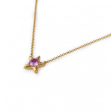 COLLANA STELLA PINK2 DR ARG  TIT  925%