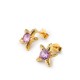 ORECCHINI STELLA PINK2 DR ARG  TIT  925%