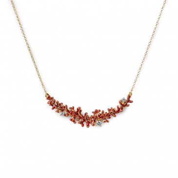MINI COLLIER CORALLO IN ARG TIT 925%