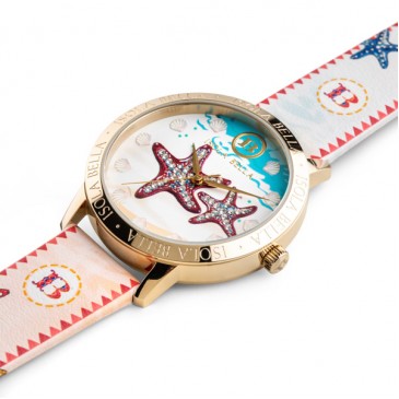 OROLOGIO STELLE MARINE CASSA ACC.DOR. 5ATM CINT.PELLE