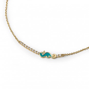 COLLANA EASY IPPOCAMPO IN BRONZO