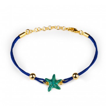 BRACCIALE CORDINO NEW STELLA MARINA VERDE IN LEGA IBG