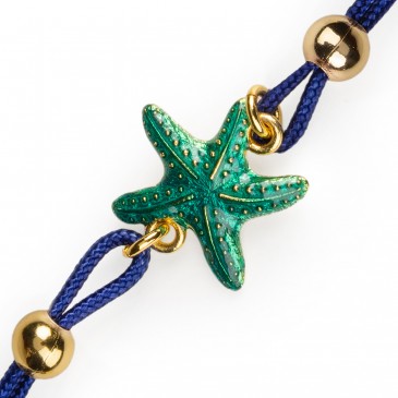 BRACCIALE CORDINO NEW STELLA MARINA VERDE IN LEGA IBG