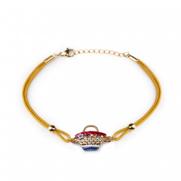 BRACCIALE CORDINO COFFA SMALTI IN LEGA BIG
