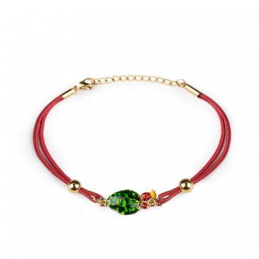 BRACCIALE CORDINO PALA DI FICO SMALTI IN LEGA BIG
