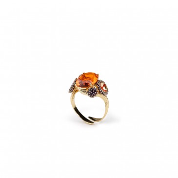 ANELLO RICCIO GEMMA IN LEGA IBG