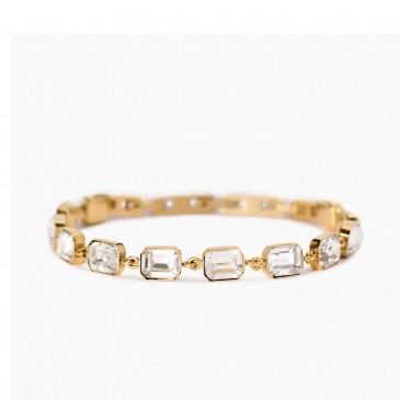 BRACCIALE DORATO CON CRISTALLI BIANCHI - STYLE 01