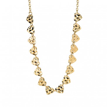 COLLANA DORATA CUORE MARTELLATO - STYLE 03
