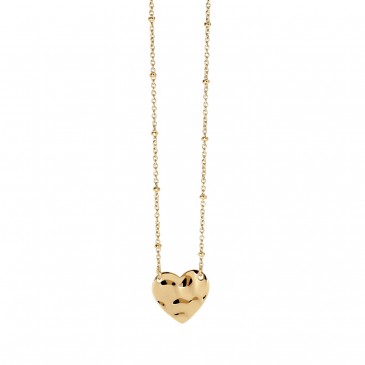COLLANA DORATA CUORE MARTELLATO - STYLE 03