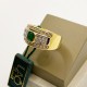 Anello donna brillanti e smeraldi