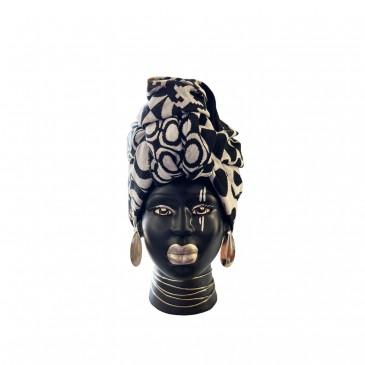 DONNA PICCOLA TURBANTE NERO BIANCO