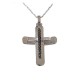 COLLANA UOMO CROCE GR. 7.5 BR.CT 0,05 D.N.CT 0.11