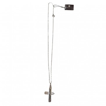 COLLANA UOMO CROCE GR. 7.5 BR.CT 0,05 D.N.CT 0.11
