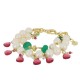 BRACCIALE SIRYA BIG PERLE DI FIUME SMERALDO SPINELLO ARGENTO 925