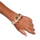 BRACCIALE SIRYA BIG PERLE DI FIUME SMERALDO SPINELLO ARGENTO 925
