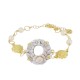 BRACCIALE GIORDANIA CREOLA DI CAMMEO PERLE FIUME IN ARGENTO