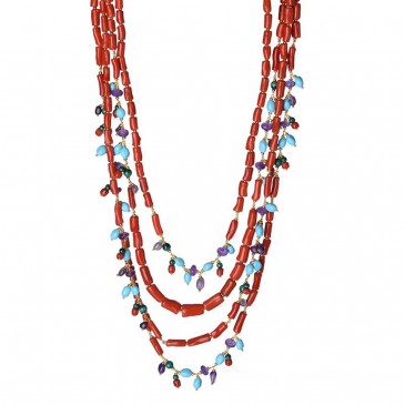 COLLANA TRACY BIG CORALLO P TURCHESE TURCHESE IN A